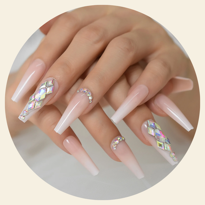 Calizarossi Rhinestones Press-On Nails [MU013]