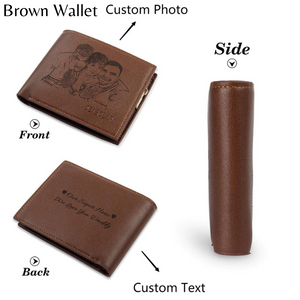 Caliza Rossi Personalized Photo Leather Wallet [CU006]