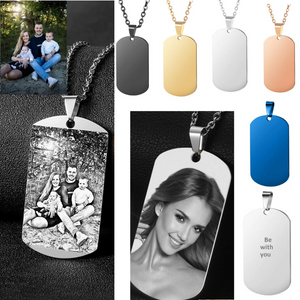 Caliza Rossi Personalised Photo & Message Engraved Necklace For Her [CU001]