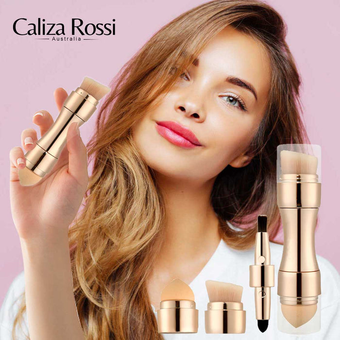 Caliza Rossi Portable 4 in 1 Professional Makeup Brush [MU002]