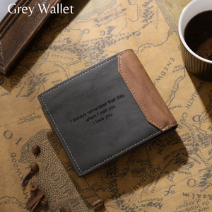 Caliza Rossi Personalized Photo Leather Wallet [CU006]