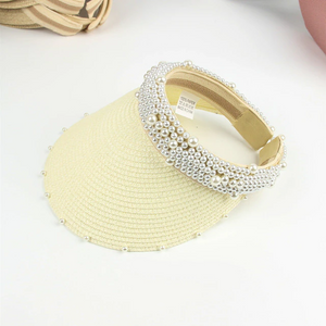 Caliza Rossi Custom Text Pearls Glitters Bridal Party Hats [BB004]