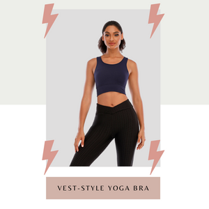 Caliza Rossi Caliber Vest Style Yoga Bra [AC010]