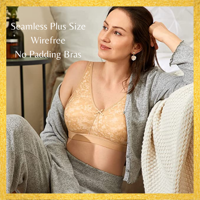 Caliza Rossi Seamless plus size wirefree no padding bra [SW015]