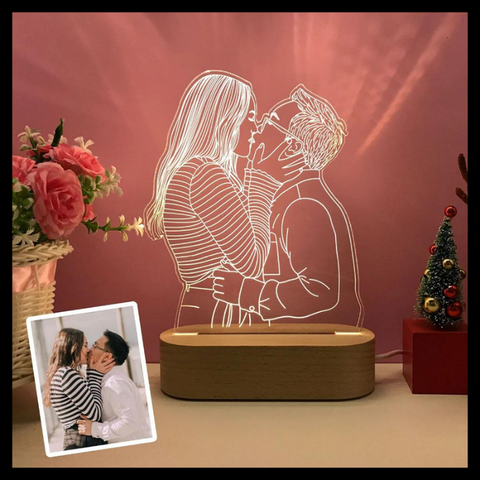 Caliza Rossi 3D Illusion Photo Lamp [CU004]