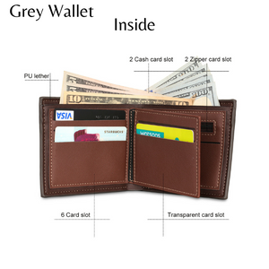 Caliza Rossi Personalized Photo Leather Wallet [CU006]
